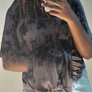 Medium Ginger G black and gray hooded top